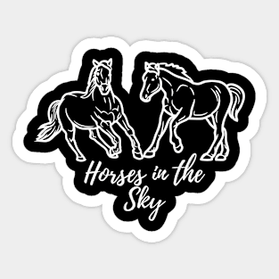 Horses in the sky Sticker